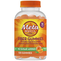 Metamucil Daily Fiber Supplement, Fiber Gummies for Digestive Health, Plant-Based Fiber, 105 Ct