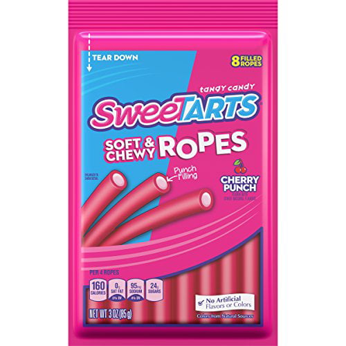 SweeTARTS Soft & Chewy Ropes, Cherry Punch, 3 Oz