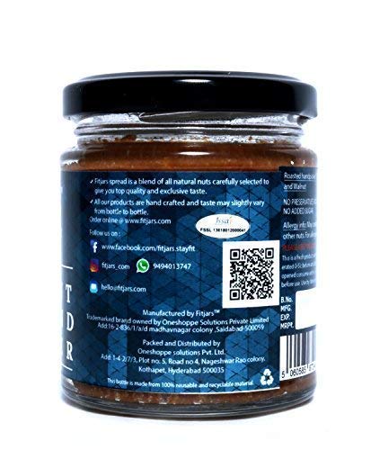 FITJARS California Walnut and Almond Butter 200 G Nut butters ,breadspread ,vegan butters