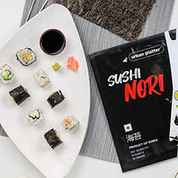 Urban Platter Sushi Nori Sheets (Roasted Seaweed Laver), 10 Sheets / 30 Grams