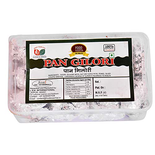 Food Essential Pan Gilori (Mouth Freshener Paan Mukhwas After-Meal Mukhwas, Paan Khajoor) 20 Pcs, 200 g