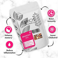Sorich Organics Breakfast Mix - 300 Gm ( 150 Gm *2 ) - Roasted (Almond, Cashew, Pista, Soyanuts) Dried (Cranberry, Blueberry) & Many More | Dry fruits Mix | High Antioxidants | Rich in Protein | Energy Mix | Mix Berries | Dried Fruits | Evening Snacks