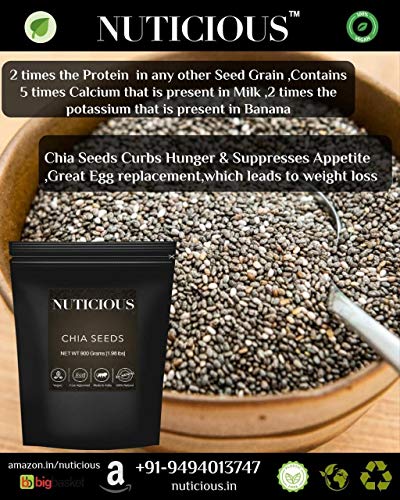 NUTICIOUS Organic Chia Seeds -250 G