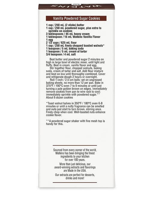 Watkins Vanilla Flavor, 2 oz. Bottle, 1-Pack