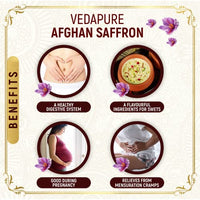 Vedapure Premium A++ Grade Kashmiri Saffron/Kesar Threads, 1gram (Kashmiri & Afghan Combo)