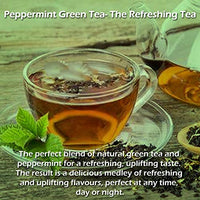 Exotic Aromas Peppermint Green Tea (200G Serves 100 cups), 100% Whole Leaf Green Tea for digestion, upset stomach & cold and flu.