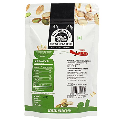 Wonderland Foods - California Roasted & Salted Pistachios (Pista) 200g Pouch