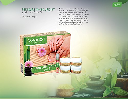 Vaadi Herbals Soothing And Refreshing Pedicure Manicure Spa Kit, 135g