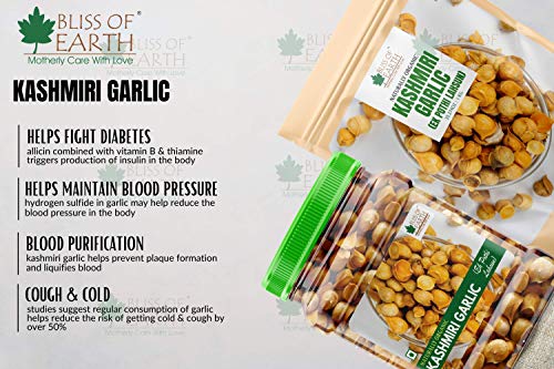 Bliss of Earth Naturally Organic Kashmiri Garlic 200 gm Single Clove, Kashmiri Ek Pothi Lahsun, Snow Mountain Garlic