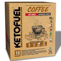 NEULIFE®️ Ketofuel Hot Brew Coffee (Espresso Roast) Keto MCT Coffee w/Coconut MCT Oil 10 packs