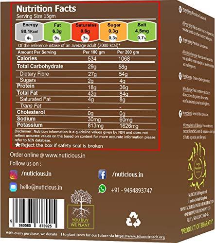 Nuticious Organic Flax Seeds 125 G Dryfruits & Berries,