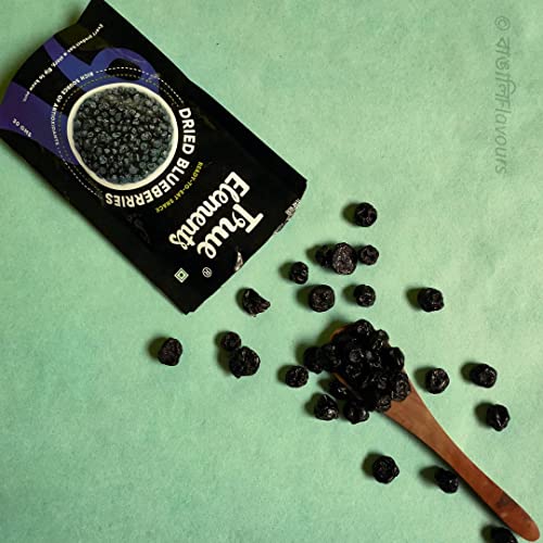 True Elements Blueberry 125g - Vitamin Rich Blue berries | Healthy Snack | Blueberry Dry Fruit