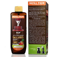 WOW Skin Science Apple Cider Vinegar Foaming Face Wash Refill Pack - with Organic Certified Himalayan Apple Cider Vinegar - For Extended Use - No Parabens, Sulphate, Silicones & Color - 200 ml
