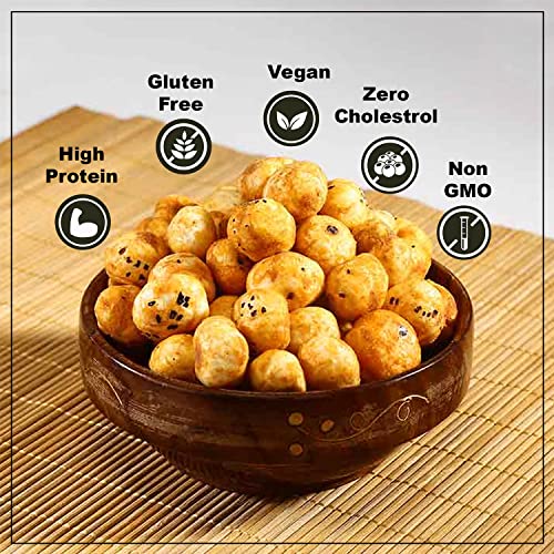 Wonderland Foods - Roasted & Flavoured Peri Peri Makhana (Foxnut) 100g Jar