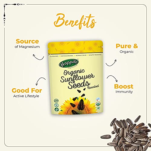 Happilo Premium Roasted & Salted Sunflower Seeds, 250g | Dry Roasted Sunflower Seeds for Eating | Healthy Diet Snacks | High in Fibre & Protein | Oil-Free | Rich in Superfood & Antioxidant