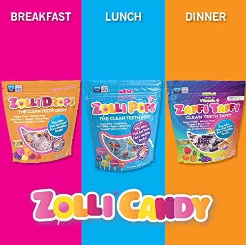 Zollipops Clean Teeth Lollipops - Assorted Flavors 8oz - Anti-Cavity, Sugar Free Candy with Xylitol for a Healthy Smile - Great for Kids, Diabetics, Vegan, and Keto Diet