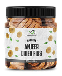 GreenFinity Premium Afghani Anjeer - 250g | Dried Figs | Natural, Rich in Iron, Fibre & Vitamins Fig / Afghanistan Anjir Dry Fruit Jar Pack.