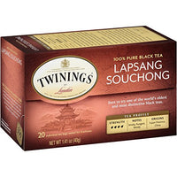 Twinings Lapsang Souchong Black Tea, 20 Count Pack of 6, Individually Wrapped Bags, Smoked Chinese Tea, Caffeinated