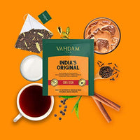 VAHDAM, Chai Tea Sampler, 5 TEAS - Tea Variety Pack | Assorted Chai Tea Bags | Cardamom Tea Bags, Cinnamon Tea Bags, Turmeric Masala Chai Tea Bags | 20 Ct | Tea Gift Set