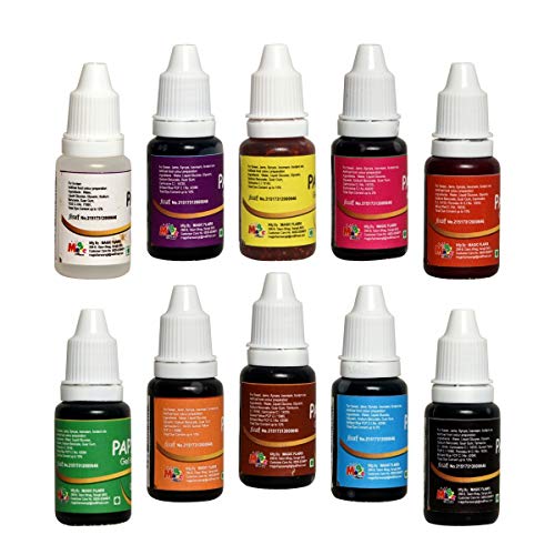 Papilon Concentrated Gel Food Colour Pack of 20gm x 10 Bottles
