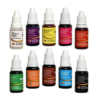 Papilon Concentrated Gel Food Colour Pack of 20gm x 10 Bottles