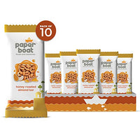 Paper Boat Honey Roasted Almond Bar, No Added Preservatives and Colours | Gajak | Sweets | Gazak (Pack of 10, 25g Each)