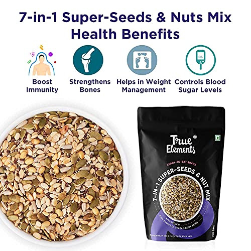 True Elements Seeds Combo for Eating 250g - Diet Snacks | Seeds Mix | Trail Mix | Mixed Seeds for Weight Loss