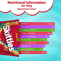 Skittles Original Chewy Fruit Candy Pack (Lemon, Apple, Grape, Strawberry and Orange), 196 g
