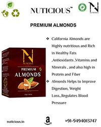 Nuticious - Almonds 125 G Badam (Pack of 3 ) Dryfruits & Berries,Diwali Gifts ,Diwali Offer ,Nuts