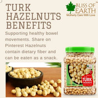 Bliss of Earth 200gm Turkish Hazelnuts, Raw & Dehulled, Healthy & Tasty
