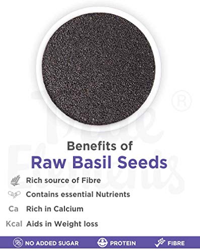 True Elements Basil Seeds 250g - Tukmaria Seeds | Sabja Seeds | Seeds for Eating