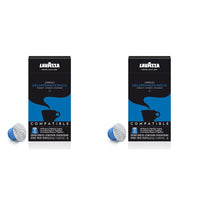 Lavazza Premium Coffee Corp Nespresso OriginalLine Compatible Capsules, Espresso Decaffeinato Ricco, Dark Roast Coffee, 10 Ct (Pack of 2)