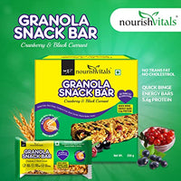 NourishVitals Granola Snack Bar (Cranberry and Black Currant), 250 g