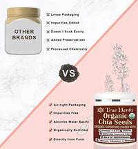 True Herbs USA Imported Organic Chia Seeds (300 GM) WITH USDA Certification