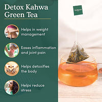 VAHDAM, Organic Detox Kahwa Green Tea- 50 Tea Bags (Cough & Cold Relief) | Real Ingredients (Black Pepper, Tulsi, Ginger, Clove, and Green Tea) | Ayurvedic Kahwa for Cold Relief