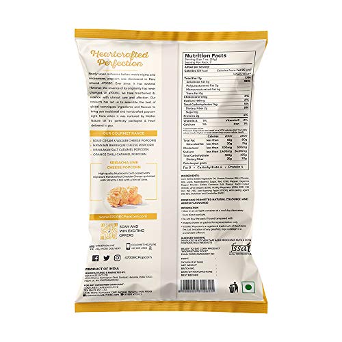 4700BC Gourmet Popcorn, Sriracha Lime Cheese, Pouch, 150g (Pack of 2)