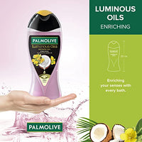 Palmolive Luminous Oil Enriching Body Wash for Women, Gel Based Shower Gel with Coconut & Jojoba Oil - pH Balanced, No Parabens, No Silicones, 250 ml Bottle
