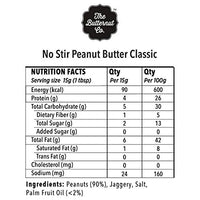 The Butternut Co. No stir Peanut Butter Classic (With Jaggery) Crunchy, 340 gm (No Added Sugar, Vegan, High Protein, Keto)