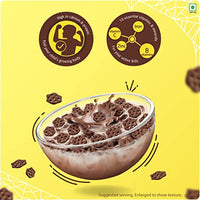 Kellogg's  Chocos Webs with Spiderman Cut Out Mask, with Whole Grain, High in Fibre, High in Calcium & Protein, with 10 Essential Vitamins & Minerals, Breakfast Cereals, 300g Pack