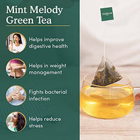 VAHDAM Organic Mint Tea 50 Tea Bags - Spearmint Tea and Peppermint Tea Blend | USDA Certified Organic Mint Green Tea Bags - for Refreshment and Energy All Day Long