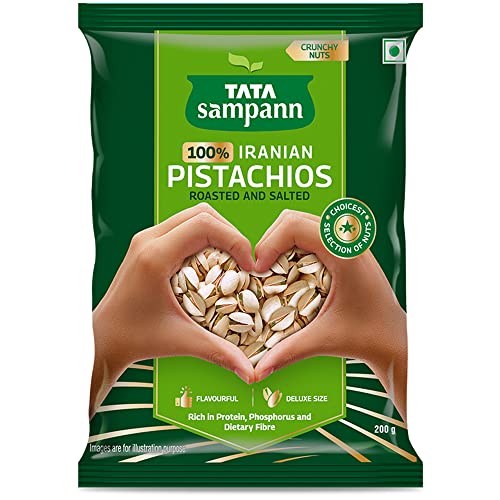 Tata Sampann 100% Iranian Pistachios Roasted & Salted, 200g