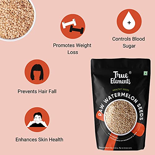 True Elements Watermelon Seeds 250g - High in Protein | Raw Watermelon Seeds for Eating | Magaj Seeds