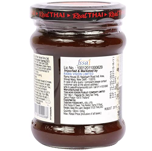 Real THAI Original Thai Cuisine Pad Thai Sauce, 180 ml, Black & Green