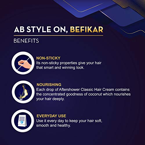 Parachute Advansed Men Aftershower Hair Cream, Classic, Suitable for curly hair, High shine, Mild hold, Contains Coconut milk protein, 100 gm (Pack of 3)