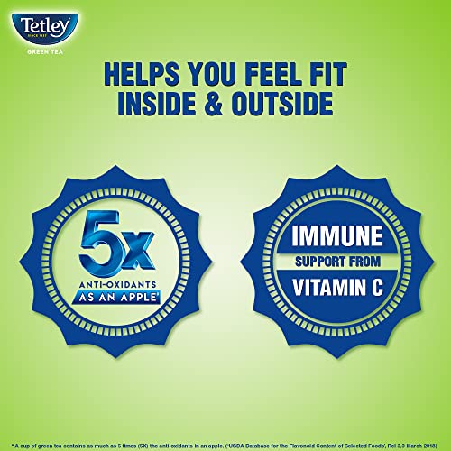 Tetley Green Tea Immune with Added Vitamin C, Reviving Mango, 25 Tea Bags