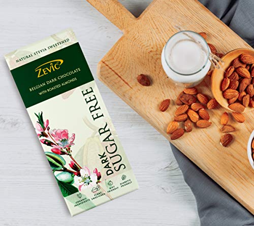 Zevic Sugar Free Roasted Almonds with Stevia, 40 gm