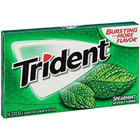 Trident Spearmint Sugar Free Chewing Gum, 14 Count (Pack of 1)