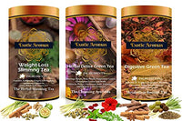 Exotic Aromas Green Tea for Weight loss Ultimate Combo, Weight Loss, Digestive and Herbal Detox Green Tea, 50 Grams Pack of 3