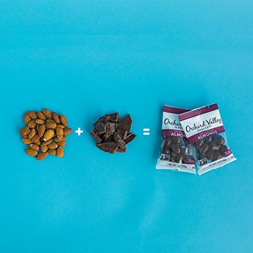 ORCHARD VALLEY HARVEST Dark Chocolate Almonds, 1 oz (Pack of 8)