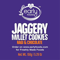 Early Foods Ragi Choco Jaggery Cookies - Kids Snack Ms, 150 g